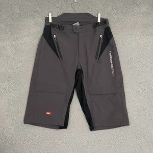 Louis‎ Garneau Cycling Shorts Men L Gray Adjustable Cargo